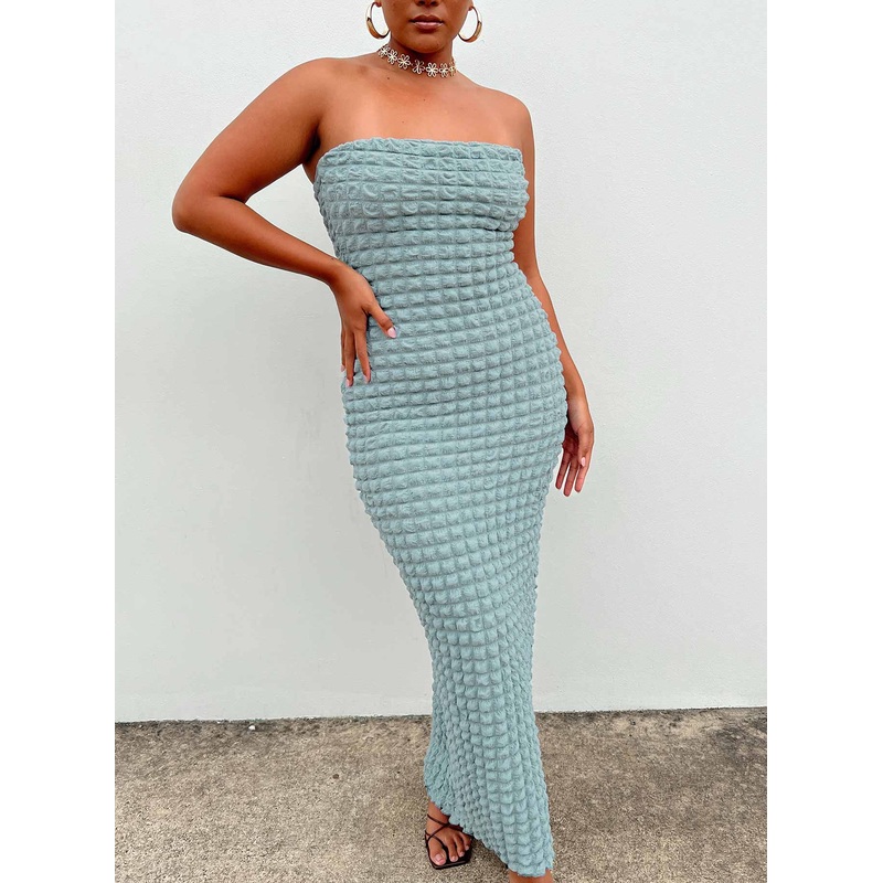 Kendrick Strapless Maxi Dress Blue