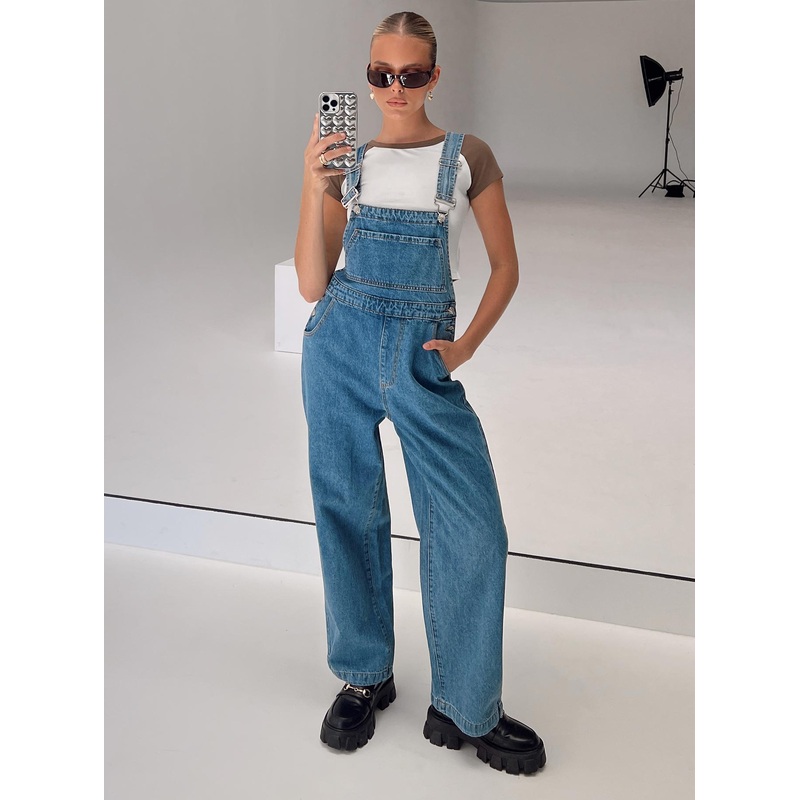 Kacey Long Overalls Denim