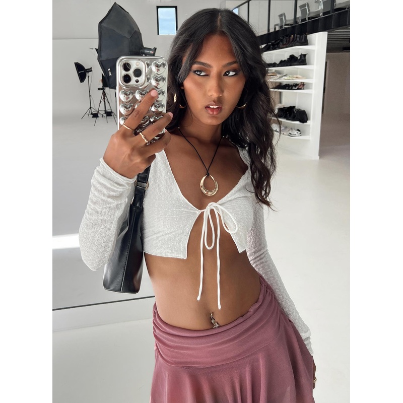 Rolanda Long Sleeve Top White