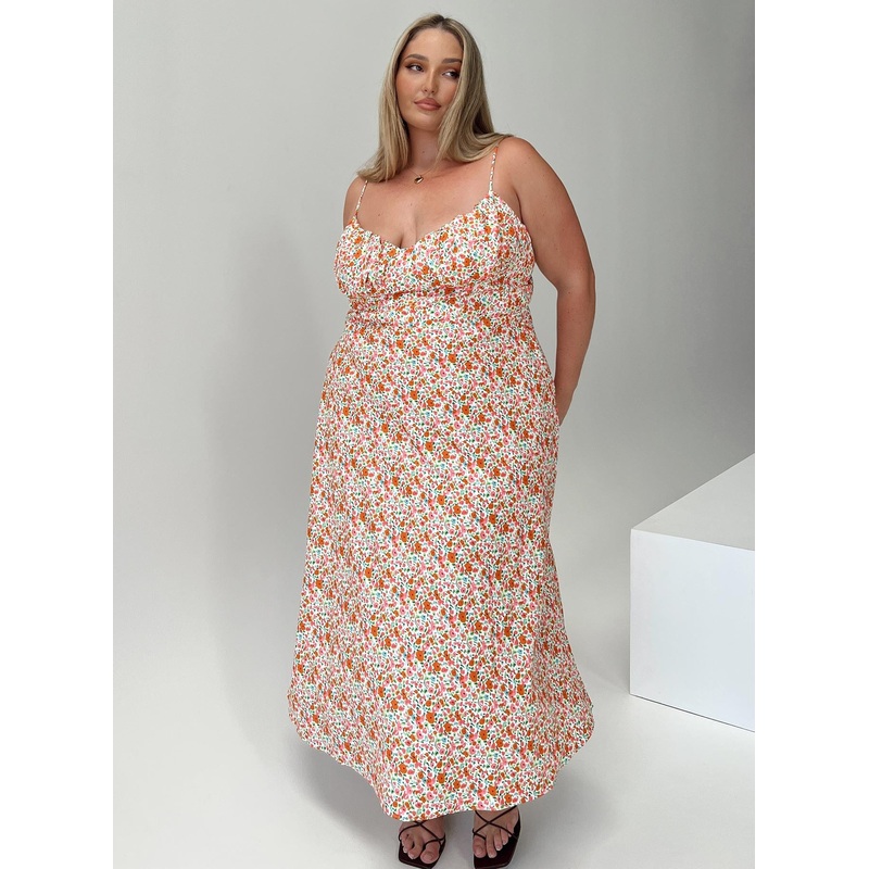 Amara Floral Midi Dress Multi Curve