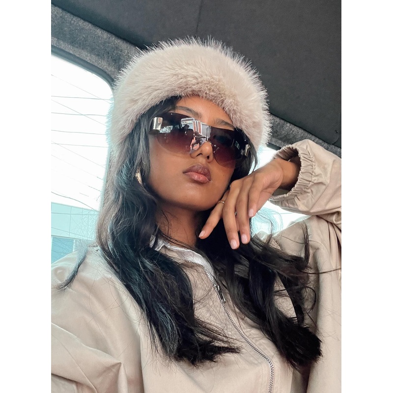 Franci Faux Fur Hat Cream