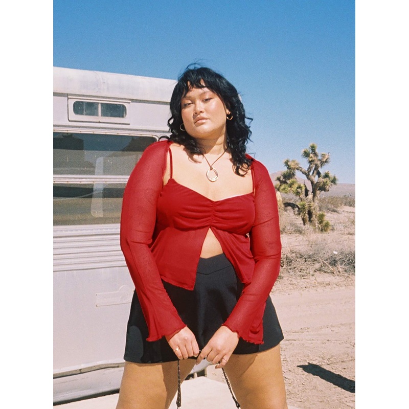 Tallah Two Piece Bolero Top Red Curve