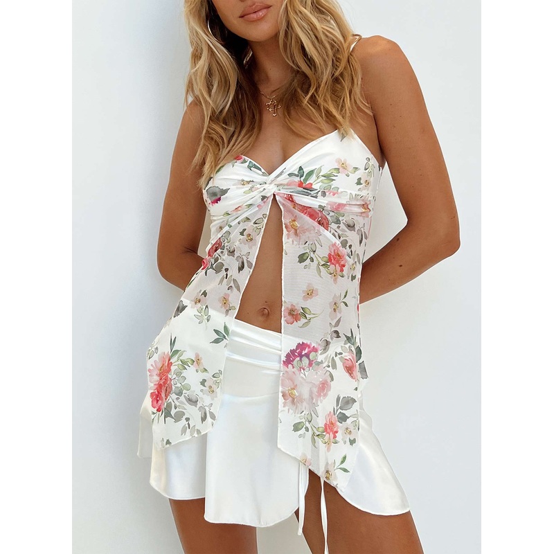 Fallen Roses Top Multi