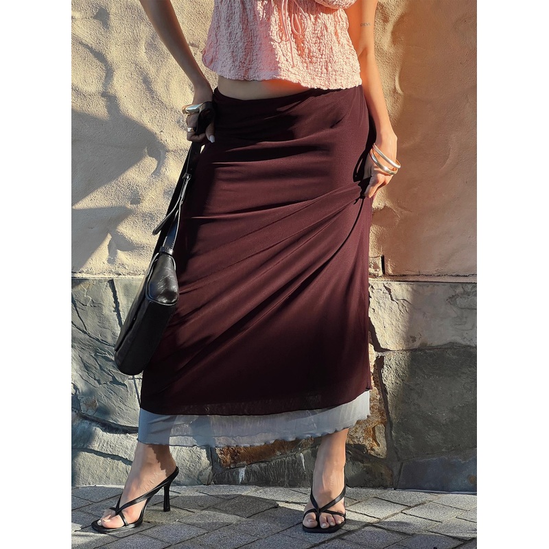 Motel Tresha Skirt Mesh Burgundy 199