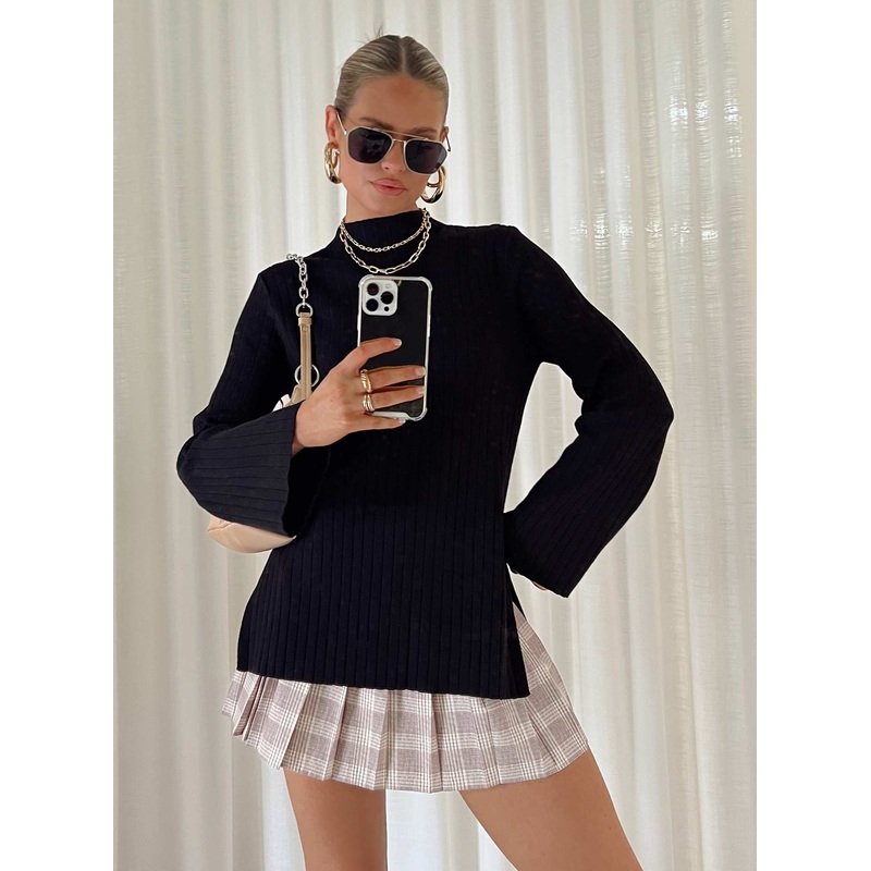 Allen Ribbed Jumper Black