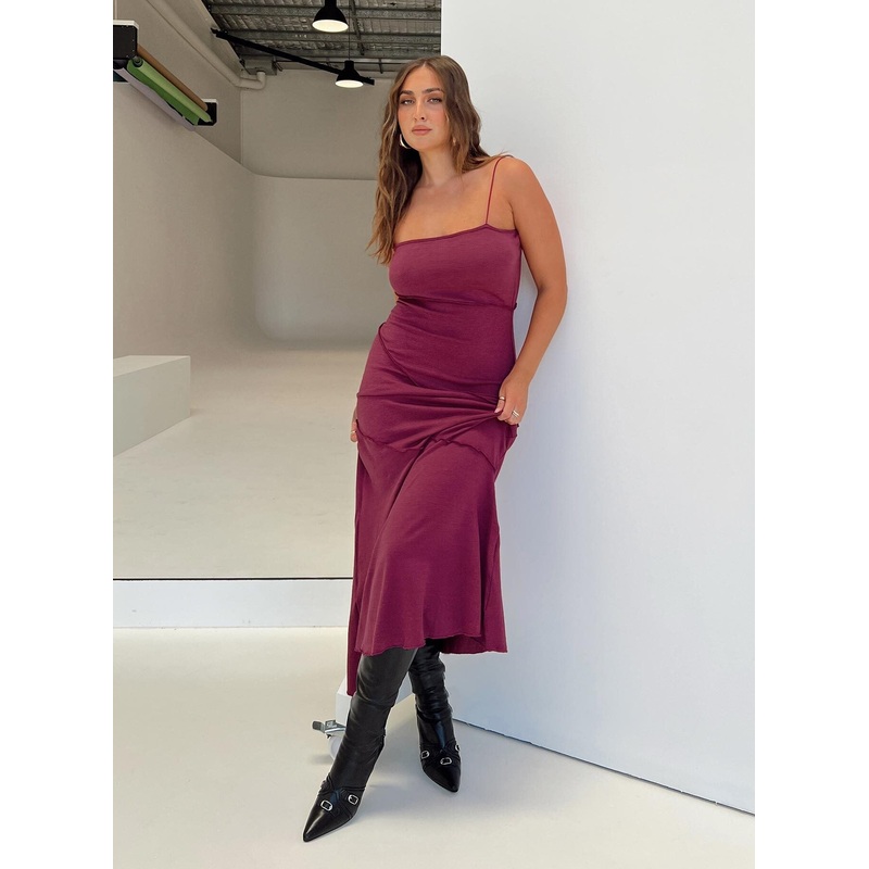 Andros Maxi Dress Burgundy