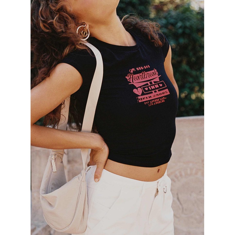 Heartbreak Tee Black