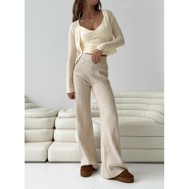 Montana Knit Pants Cream