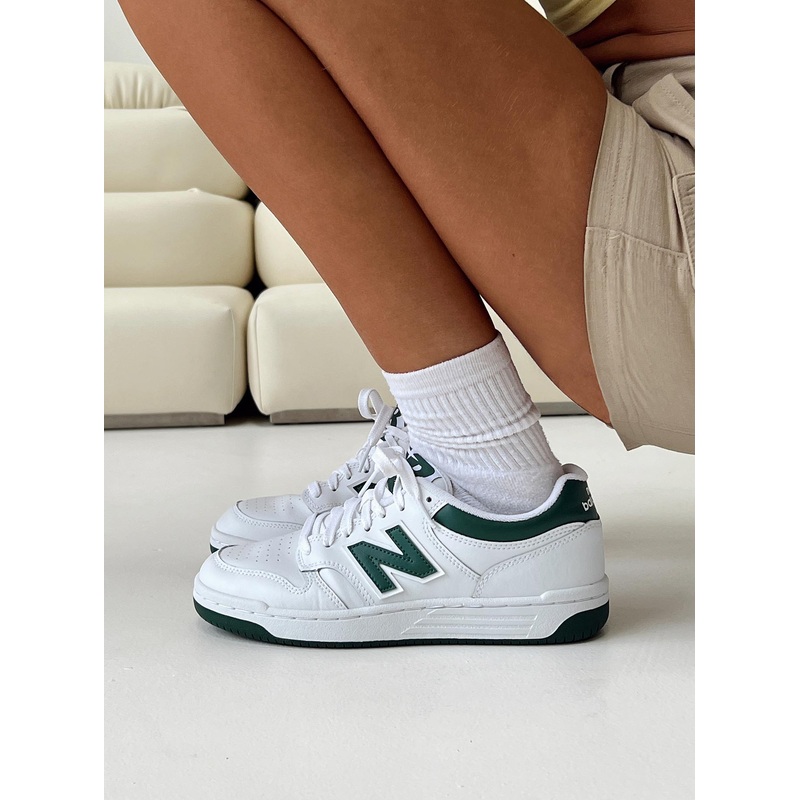 New Balance 480 White / Forest Green