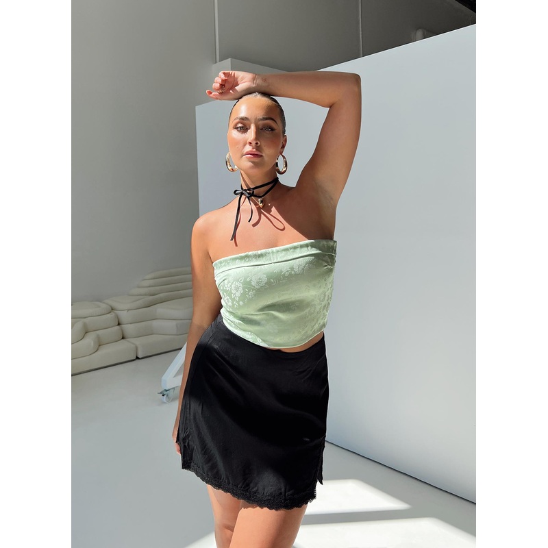 Peridot Mini Skirt Black