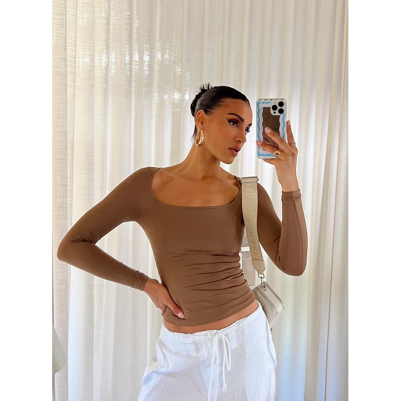 Powell Long Sleeve Top Brown