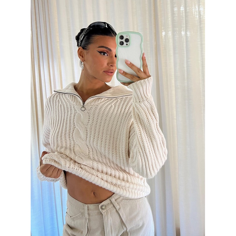 Siya Knit Sweater Beige