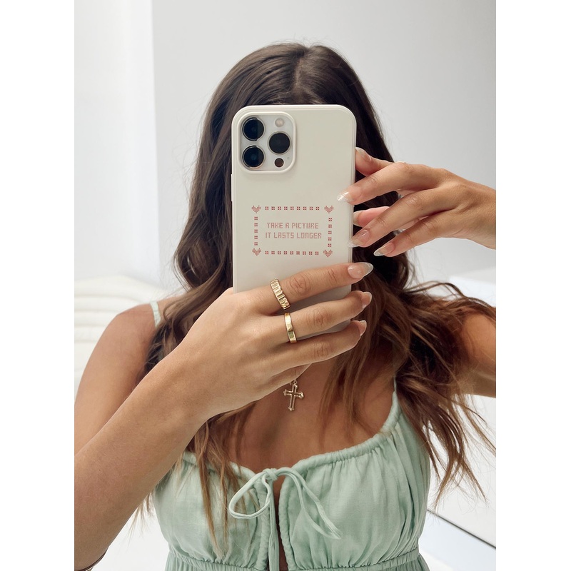Take A Pic iPhone Case White