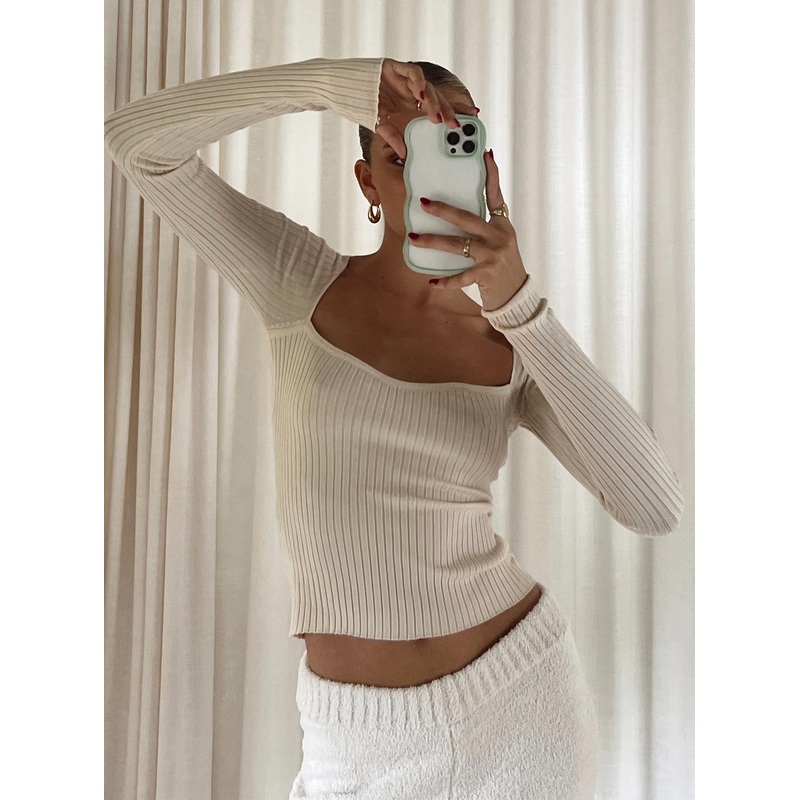Mavins Long Sleeve Top Beige