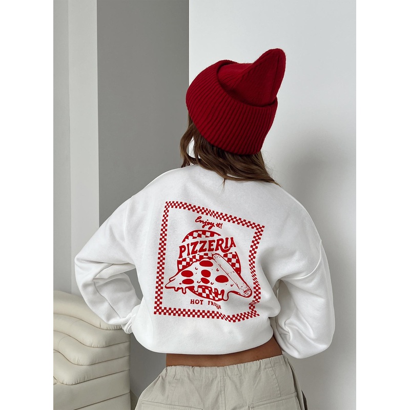 Pizzeria Sweater White
