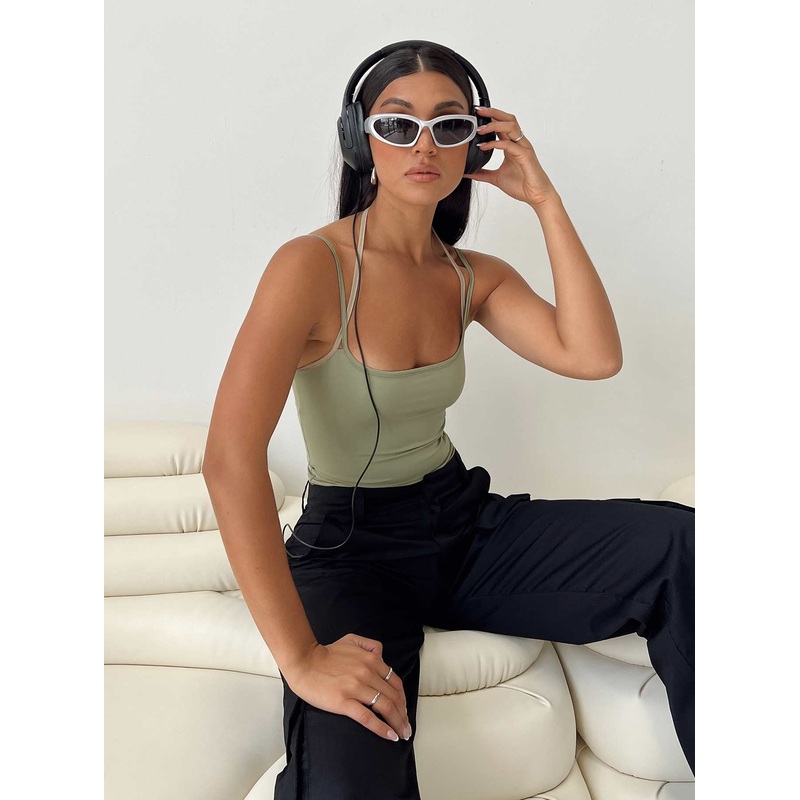 Premier Layered Tank Top Green