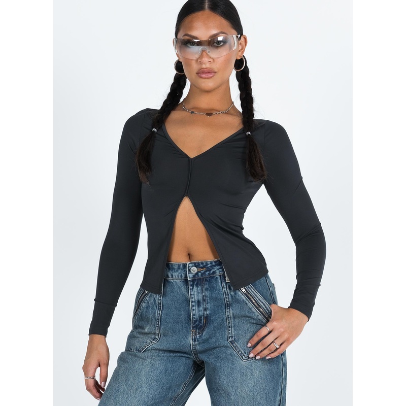 Talbert Long Sleeve Top Black