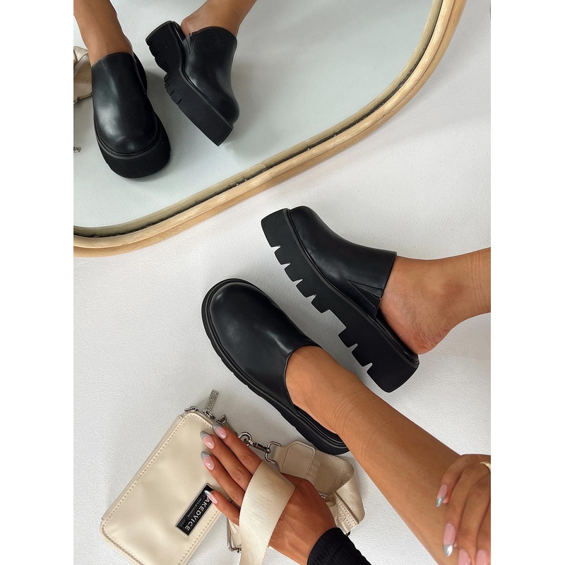 Marcie Slide On Flats Black