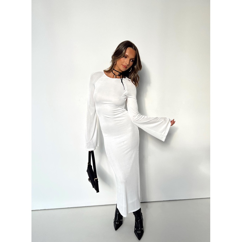 Amersham Long Sleeve Maxi Dress White