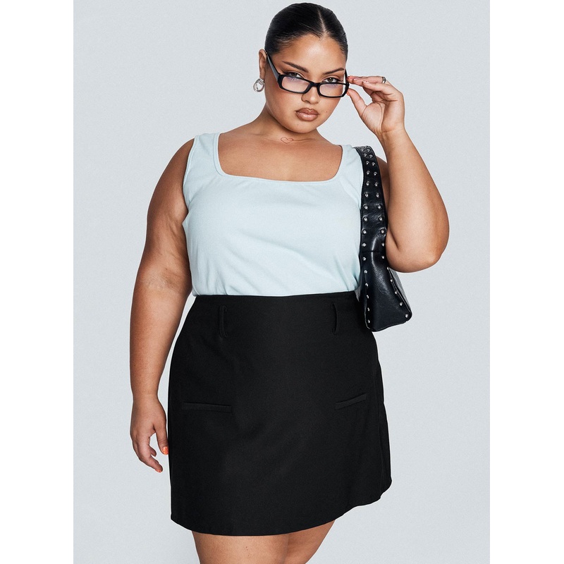 Grant My Wish Mini Skort Black Curve