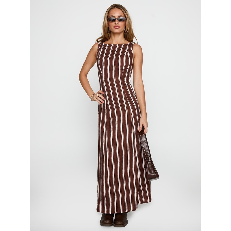 Lewisa Maxi Dress Brown
