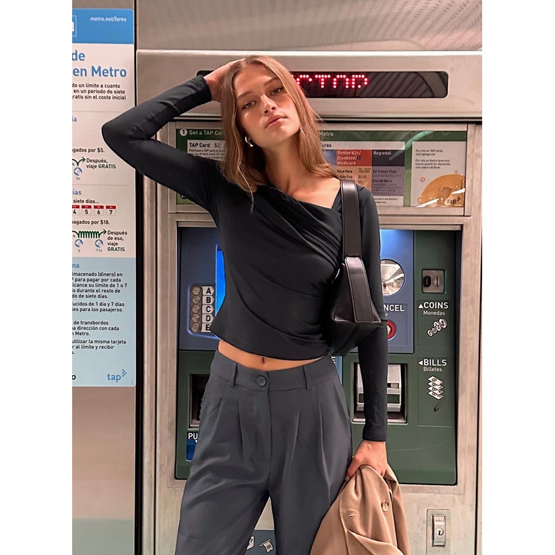 Lynsey Long Sleeve Top Black