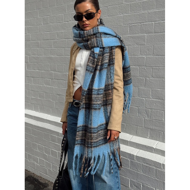 Peyson Scarf Brown / Blue