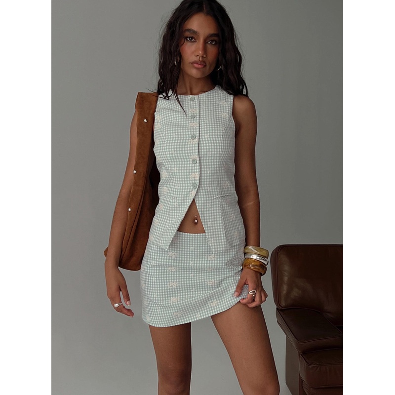 Theodosia Mini Skirt Sage