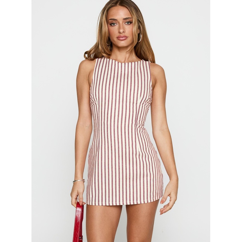 Yumiko Romper Red Stripe