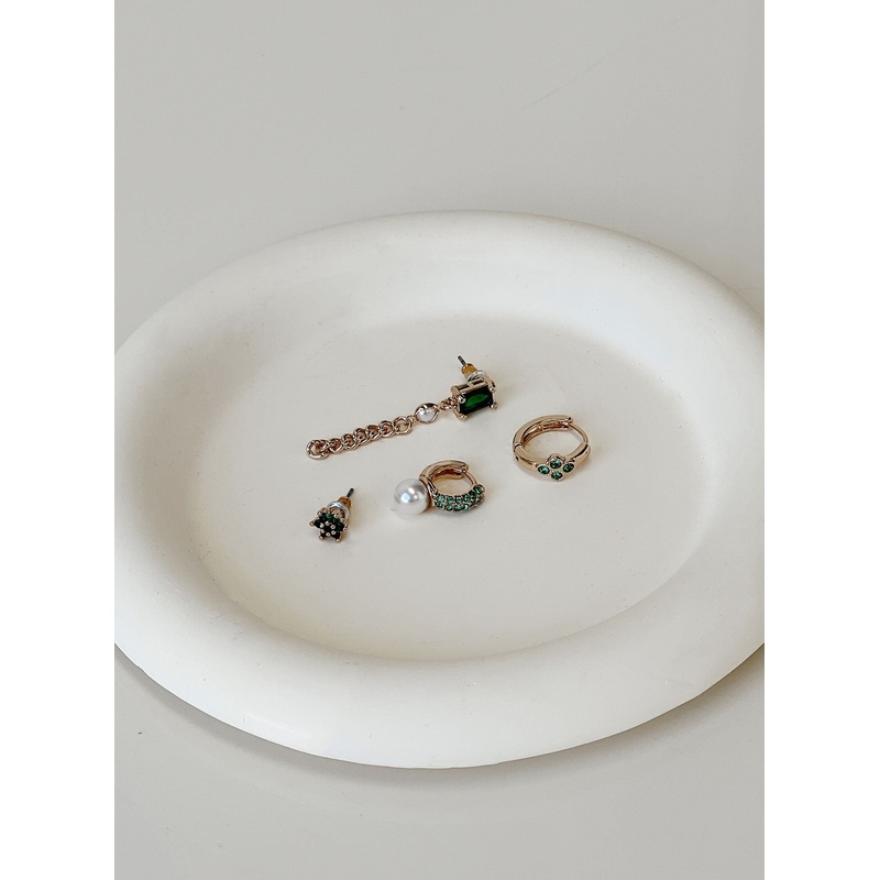Athina Earring Pack Gold / Green