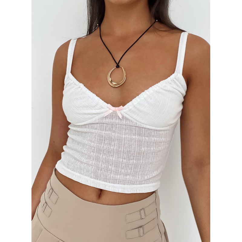 Baylor Tank Top Ivory