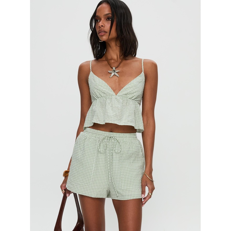 Lille Set Green Gingham
