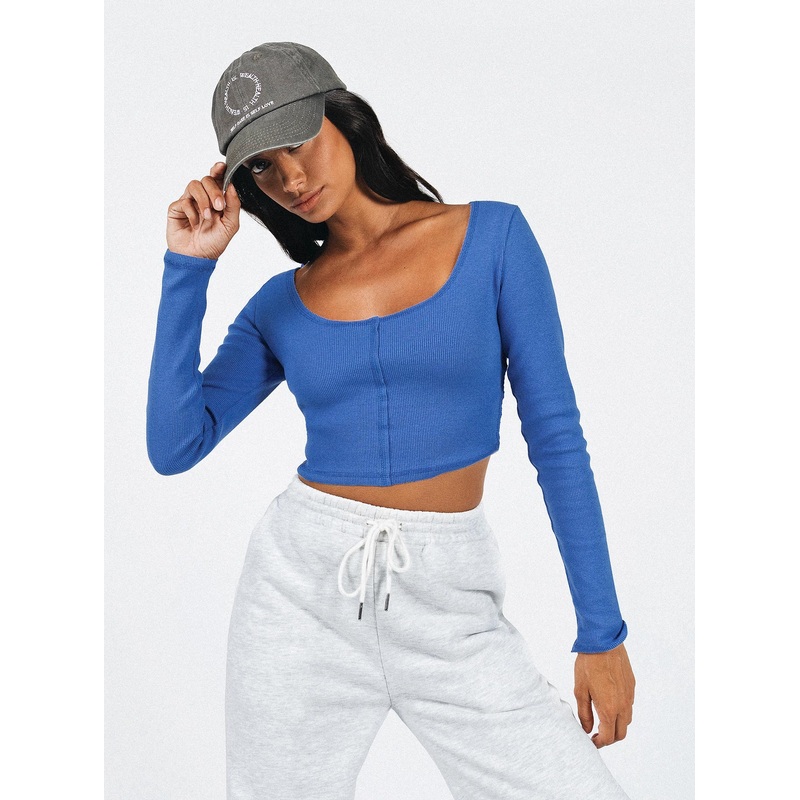 Martye Long Sleeve Top Blue