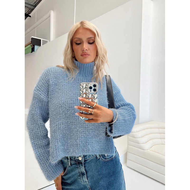 Cosy Knit Sweater Blue