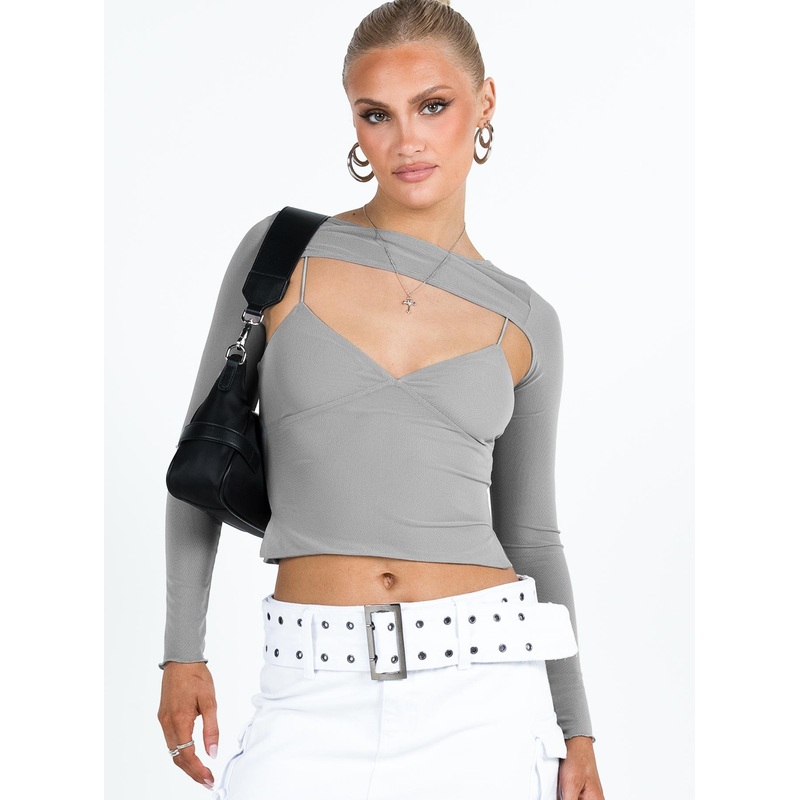 Reshelle Long Sleeve Top Grey