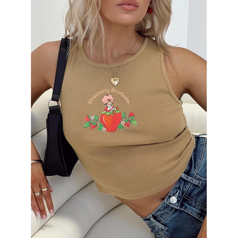 Strawberry Shortcake Tank Brown