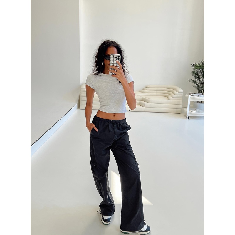 Y2k Utility Cargo Pants Black