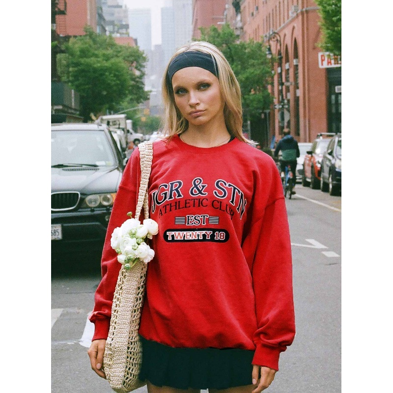 JGR & STN Clubhouse Oversized Sweatshirt Red