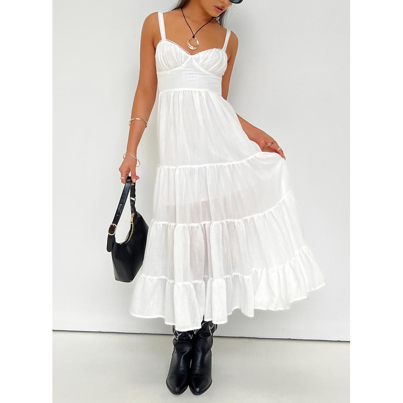 Joella Midi Dress White
