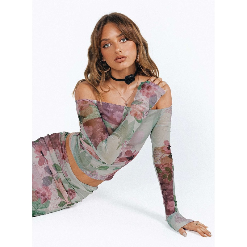 Neira Long Sleeve Top Mesh Multi
