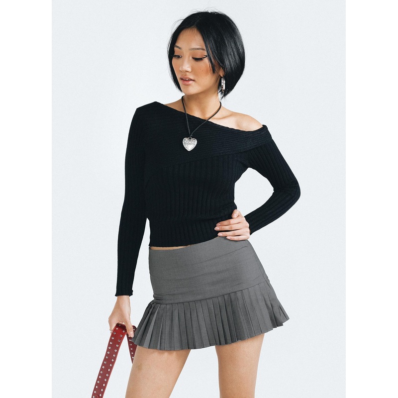 Gina Mini Skirt Grey
