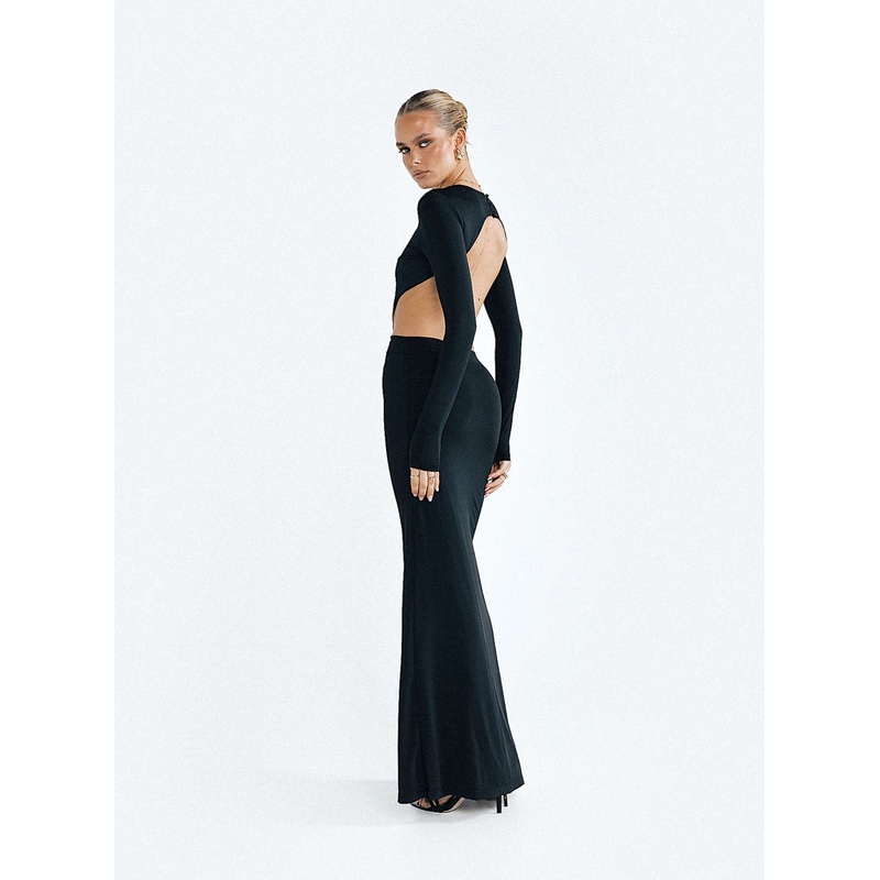 Heuston Backless Maxi Dress Black