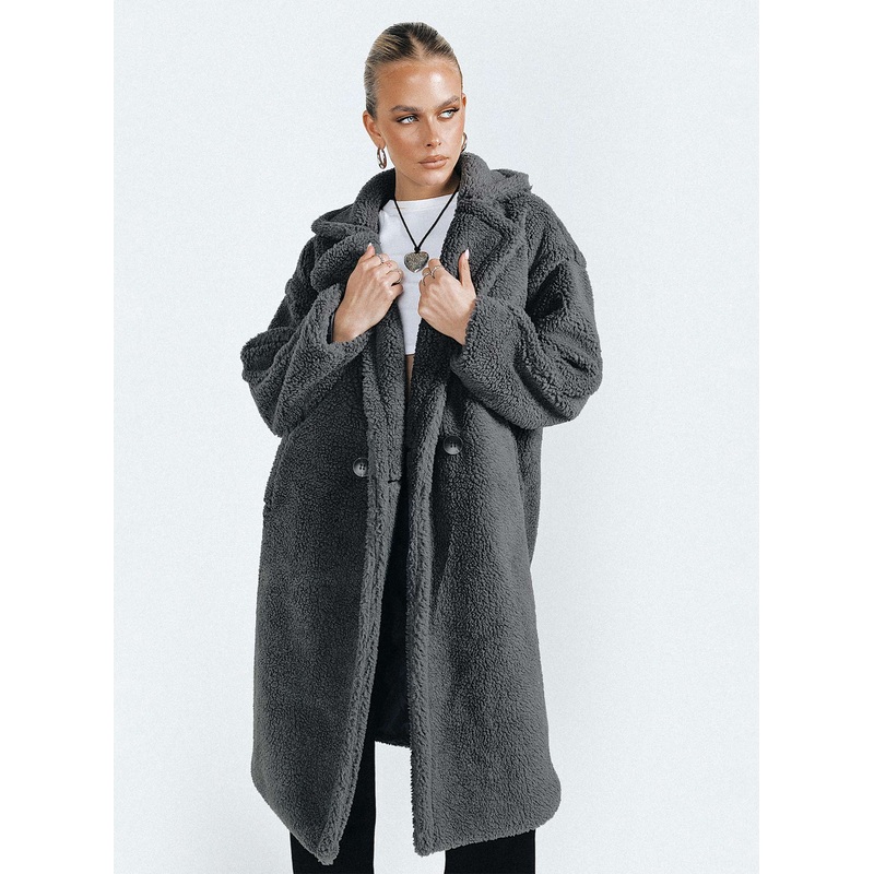 Kayland Teddy Coat Charcoal