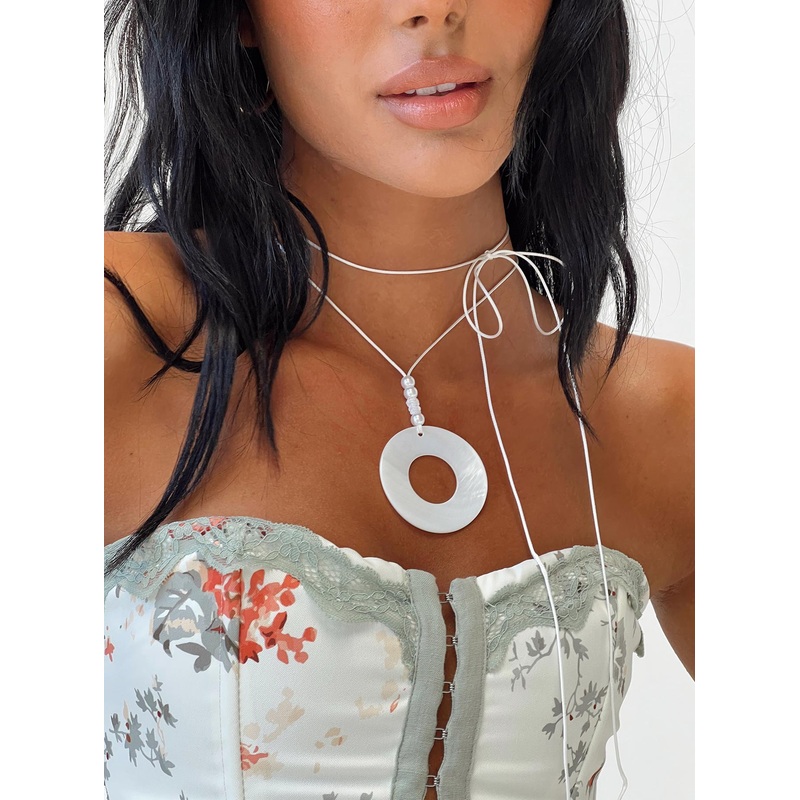 Sun Time Necklace White