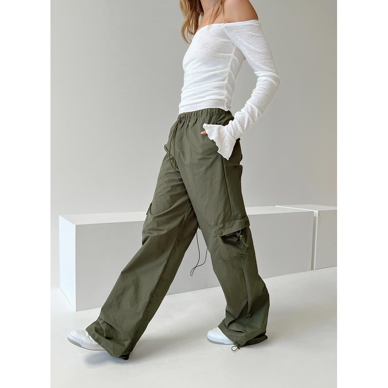 Y2k Utility Cargo Pants Green