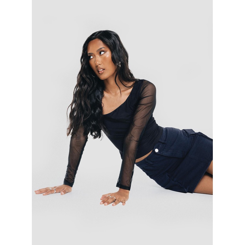 Manesh Long Sleeve Top Black