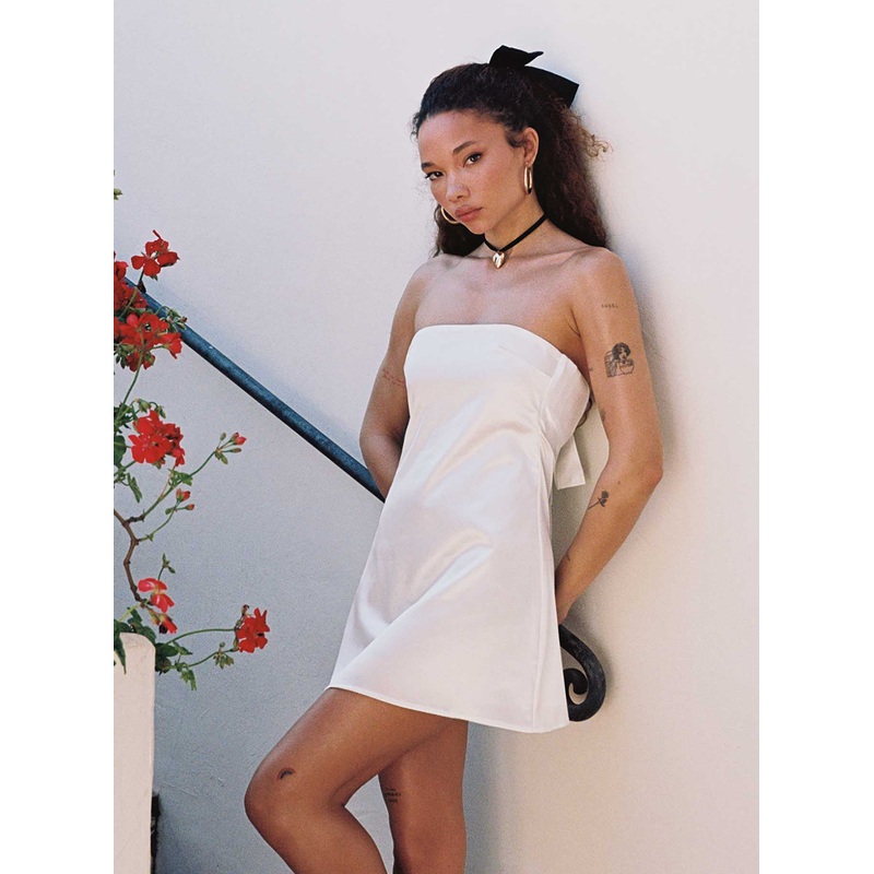 Shaya Strapless Mini Dress White