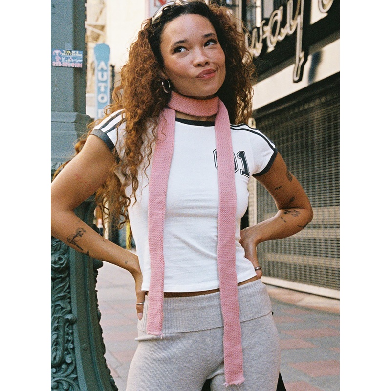 Avenue Skinny Scarf Pink