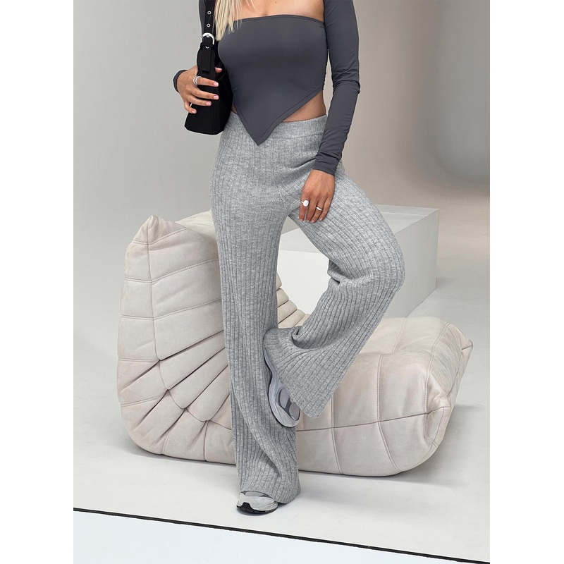 Montana Knit Pants Grey Marle
