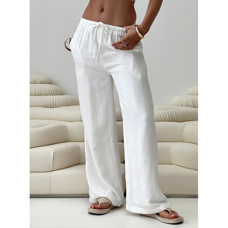Parklea Linen Blend Pants White